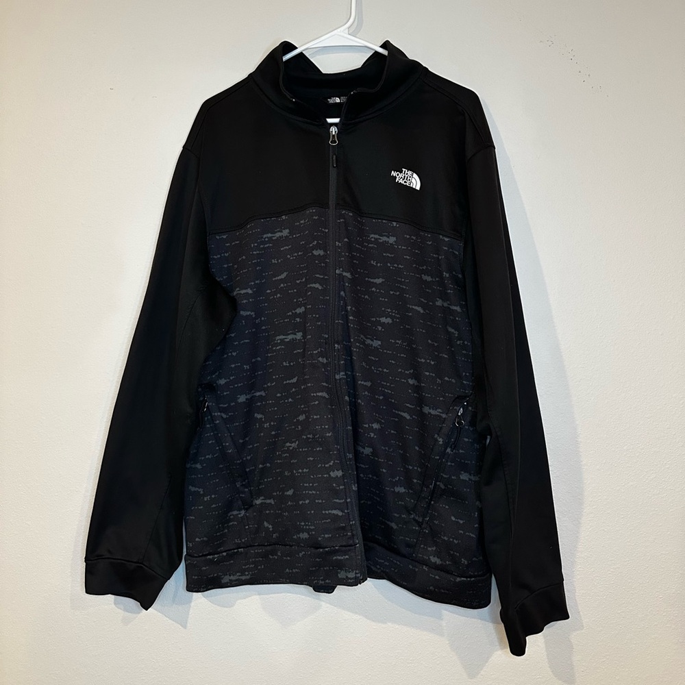 The North Face full zip up black and gray unisex size extra large‎ sweatshirt.